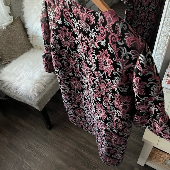 Kate Spade Lavender Jacquard Coat Size 10 - Picture 12 of 14